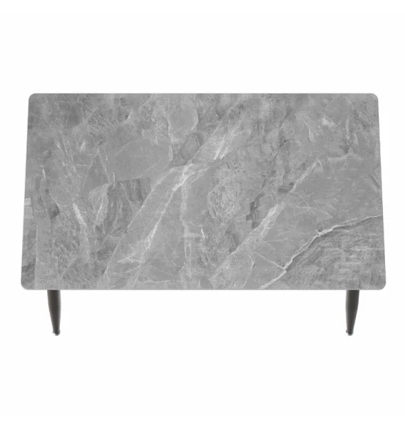 Обеденный стол DT-27 серый мрамор глянец