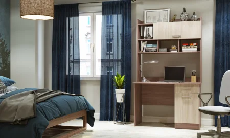 Стол компьютерный ПКС-2 ясень шимо темный/шимо светлый