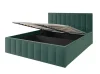 Кровать Лана 160х200 с подъемным механизмом, велюр зеленый софт