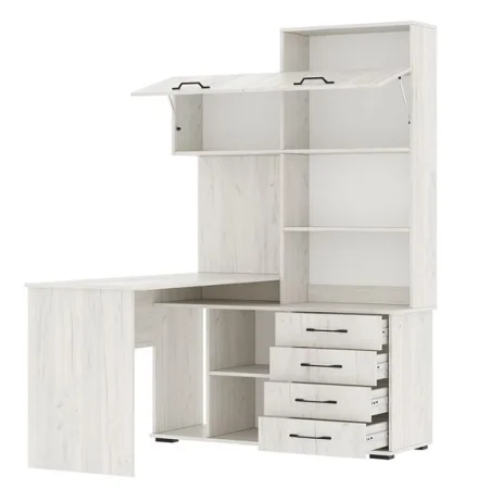 Стол компьютерный ПКС-11 дуб крафт белый