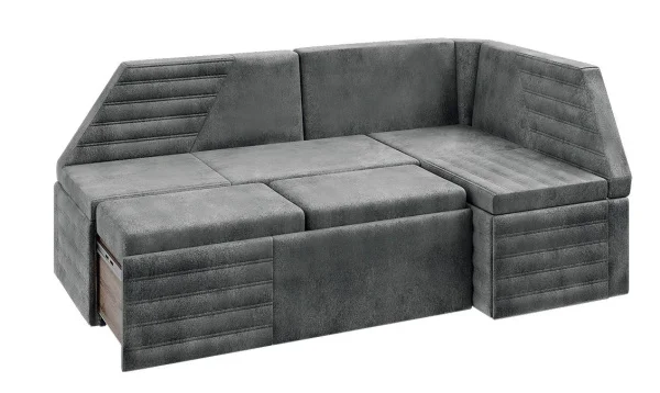 Скамья угловая со спальным местом Лондон дуб сонома трюфель, велюр серый Скамья угловая со спальным местом Лондон дуб сонома трюфель, велюр серый