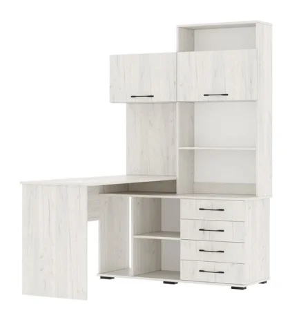 Стол компьютерный ПКС-11 дуб крафт белый