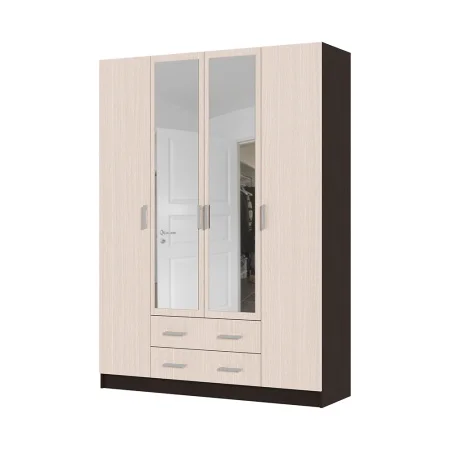 Шкаф 4-х створчатый Квадро венге/дуб белфорд