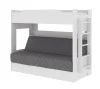 Кровать двухъярусная с диван-кроватью белый