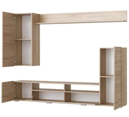 Гостиная Мия ясень анкор/белый глянец