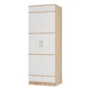 Шкаф платяной/бельевой 2- створчатый Сакура дуб сонома/белый
