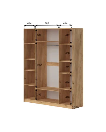 Шкаф Ньерд 1800 дуб вотан/черника