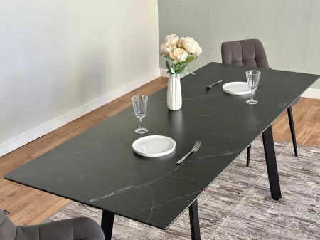 Стол керамический Герцог 1400х800х300 черный