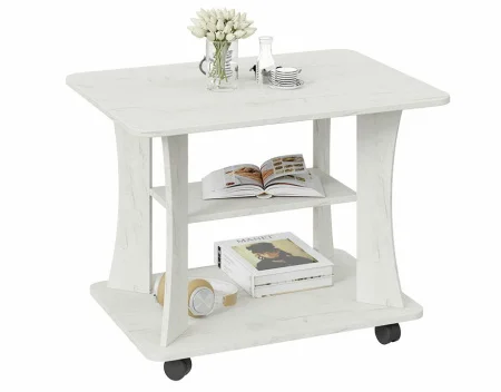 Стол журнальный тип 8 дуб крафт белый