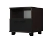Тумба прикроватная Копенгаген с ящиком венге/черный матовый