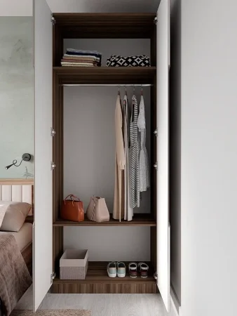 Шкаф Роза 900 орех франклин/бежевый скин тренто