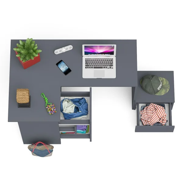 Комплект Мори Стол компьютерный МС-16 + Тумба ТПМ 400.1 графит