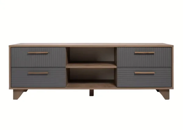 Тумба под ТВ с нишей Копенгаген дуб самдал/серый графит