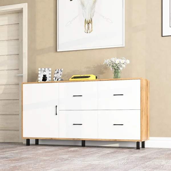 Комод 125-1704 дуб вотан/белый Комод 125-1704 дуб вотан/белый