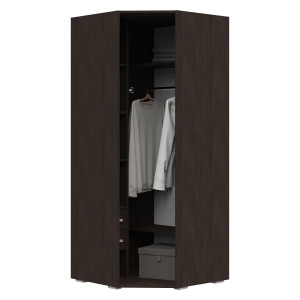 Шкаф угловой одностворчатый Вегас венге/белый глянец Шкаф угловой одностворчатый Вегас венге/белый глянец