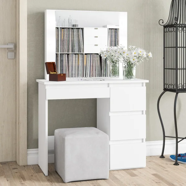 Стол косметический с подсветкой Сура белый Стол косметический с подсветкой Сура белый