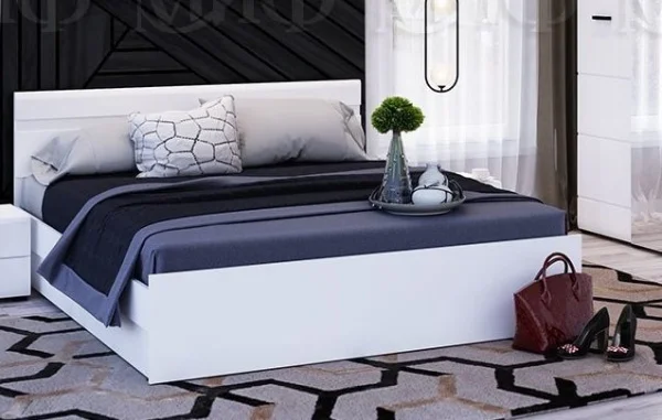 Кровать Нэнси New 1,6 белый/белый глянец Кровать Нэнси New 1,6 белый/белый глянец