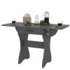 Стол обеденный раскладной с ящиком 6-02.120 графит