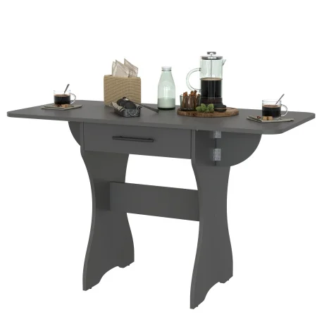 Стол обеденный раскладной с ящиком 6-02.120 графит