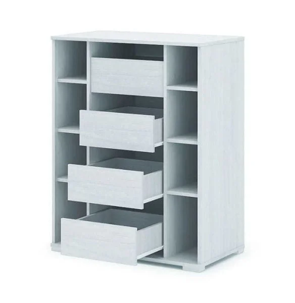 Комод Сальма КМ 022 анкор/белый глянец Комод Сальма КМ 022 анкор/белый глянец