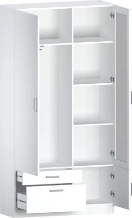 Шкаф 14.12 белый (серия сонома)
