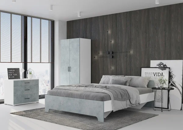 Комод Victor (Виктор) белый/бетон Комод Victor (Виктор) белый/бетон