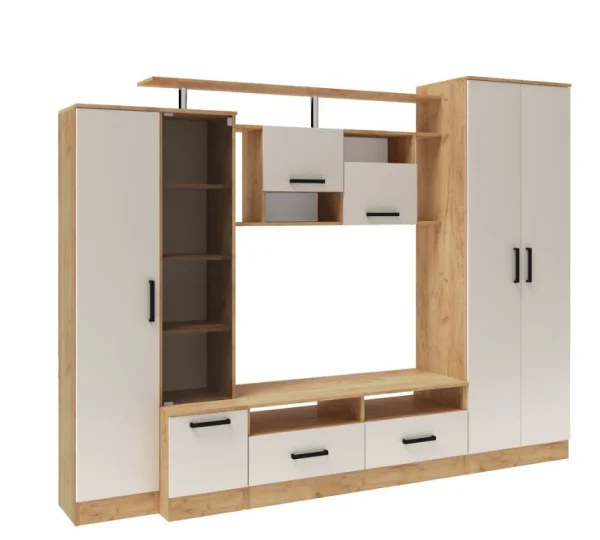 Гостиная Оскар-5 дуб крафт золотой/кашемир