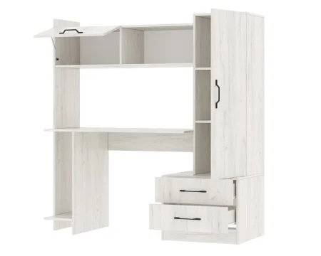 Стол компьютерный ПКС-7 дуб крафт белый