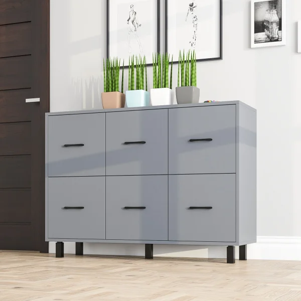 Комод 6 ящиков 127-1204 графит Комод 6 ящиков 127-1204 графит