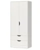 Шкаф для одежды Уна 13.327 белый (поры дерева)