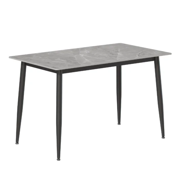 Обеденный стол DT-27 серый мрамор глянец
