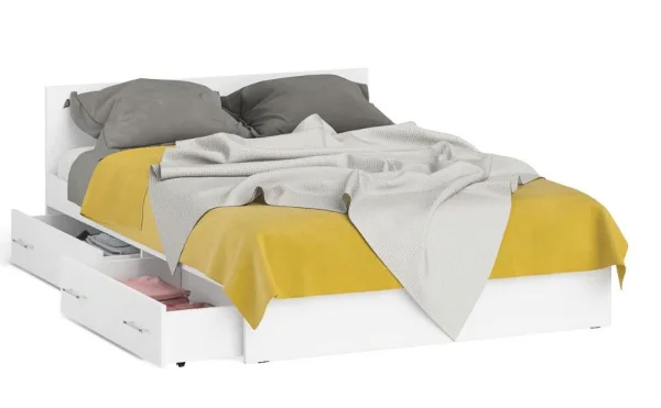 Кровать с ящиками Мори белый Кровать с ящиками Мори белый