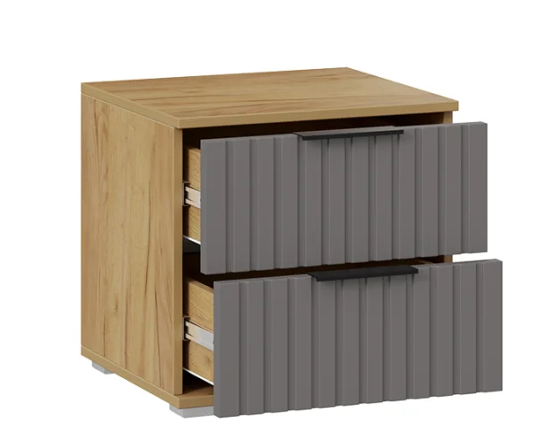 Тумба прикроватная Хилтон дуб крафт золотой/графит матовый Тумба прикроватная Хилтон дуб крафт золотой/графит матовый