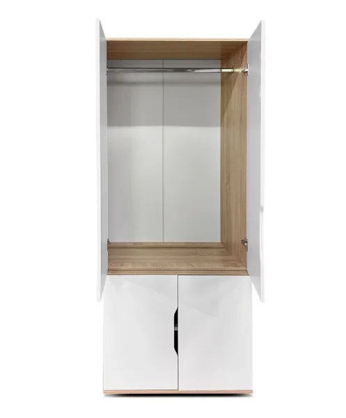 Шкаф для одежды ШК-19 дуб сонома/белый