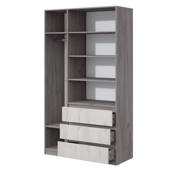 Шкаф Соната №2 1200 дуб крафт серый/дуб крафт белый