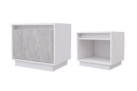 Тумба прикроватная Бетти анкор светлый/бетонный камень