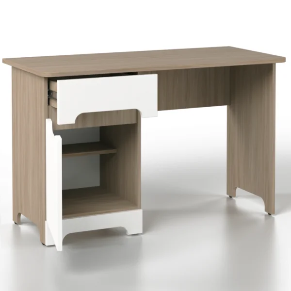 Стол письменный Палермо-3 Юниор СТ-021 ясень шимо светлый/белый глянец