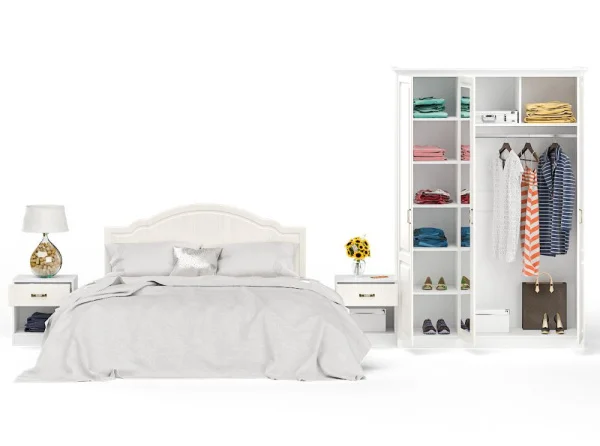 Спальня Ливерпуль ясень ваниль/белый Спальня Ливерпуль ясень ваниль/белый