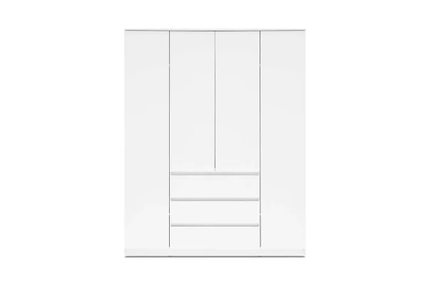 Шкаф Челси 1600 белый/белый глянец