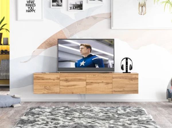 ТВ-тумба подвесная Сити-11 дуб вотан
