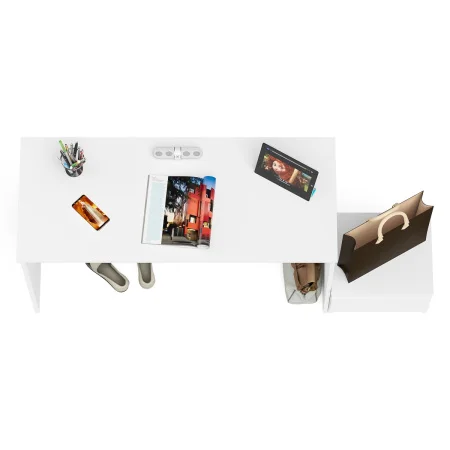 Комплект Мори Стол письменный МСП 1200.1 + Тумба ТПМ 400.1 белый