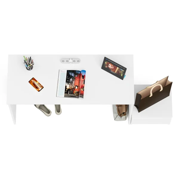 Комплект Мори Стол письменный МСП 1200.1 + Тумба ТПМ 400.1 белый