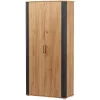 Шкаф 2х-дверный для белья Ольга-2 дуб золотистый/антрацит