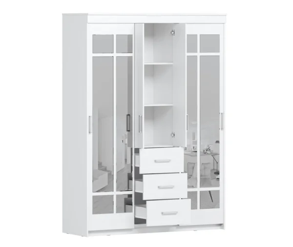 Шкаф-купе Комфорт-6М белый
