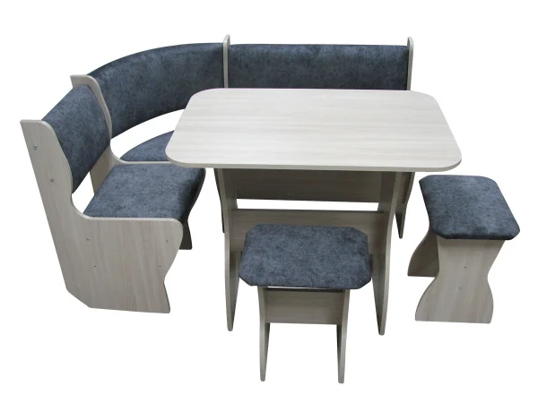 Комплект Аленка 5 ясень шимо светлый/велюр серый Комплект Аленка 5 ясень шимо светлый/велюр серый