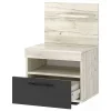 Тумба прикроватная Соната ТС-450 дуб крафт белый/антрацит