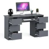 Компьютерный стол с двумя тумбами МС-2 графит