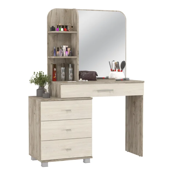 Трюмо 4-25100 Оливия дуб крафт серый/скандинавское дерево белое Трюмо 4-25100 Оливия дуб крафт серый/скандинавское дерево белое