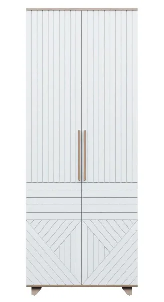 Шкаф 2-х створчатый Копенгаген дуб сонома/белый матовый