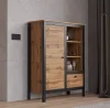 Тумба Лофт REG1D1S/90 дуб вотан/черный